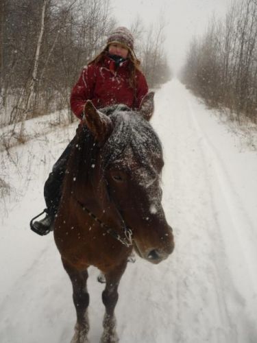 Moi et mon bonhomme de neige!!