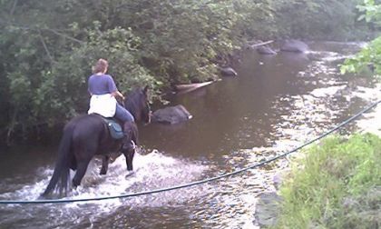 Passge d'une riviere pres de chez nous. Moi et Raven, les...