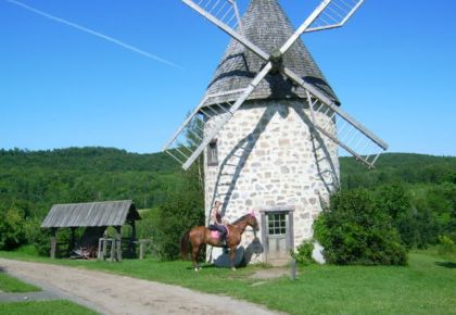 Sur ma jument en rando au Baluchon! :)