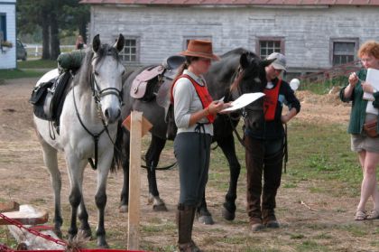 Lors d'un TREC à cheval
