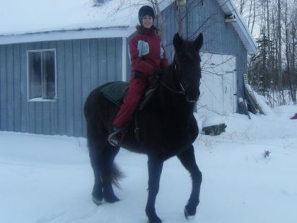 Moi et Zimba avant une rando