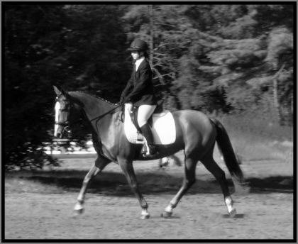 Souvenir de moi et Jolly en compé de dressage. Été 09! :)