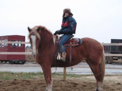 Moi avec ma pouliche de 3 ans