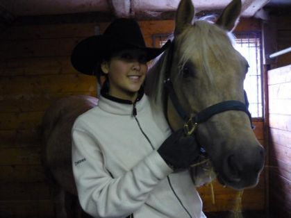 Moi et Holly, la jument que j'avais pour passer mon Cavalier 4...