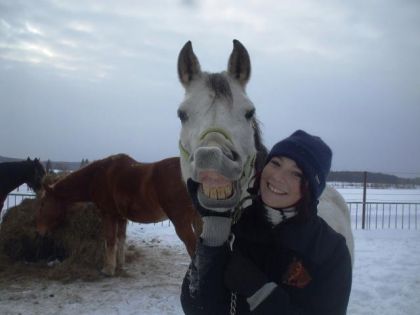 moi et vénus,je lui ai montré a faire des sourires!