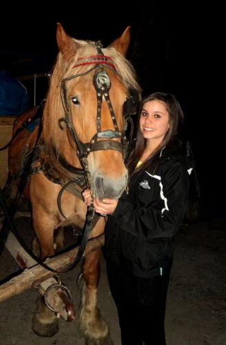 Un belge et moi a la cabane a sucre :)