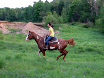 Moi et Morice au galop! :-p