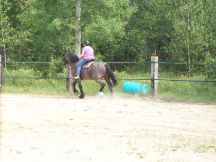 moi au trot avec mon gros