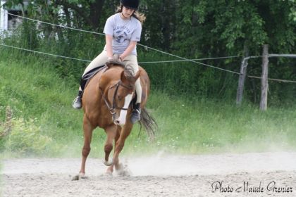 Encore la belle Bonita et mon amie durant un cours. La photo est...