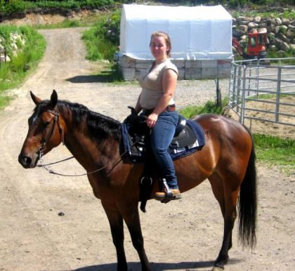 Karine avant de partir en rando !