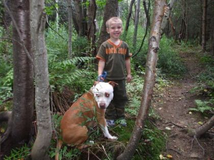 mon ti gars avec mon chien 