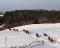 Plaisir d'une randonnee a cheval hivernal
