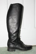 Bottes hautes Ariats, et manteau chasseur