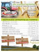 Travaux agricole a forfait