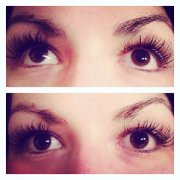 Exensions de cils.