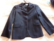 veston concours elite bleu ligné, grandeur 14 junior, 60$