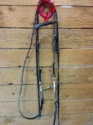 Kit selle anglaise, 17 po, pad mouton, bride, étriers, 325$
