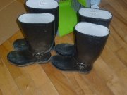 Pantalon d'hiver et bottes de pluie