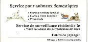 Service pour animaux domestiques
