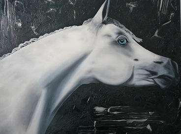 CASPER Huile / Technique mixte 30 x 30