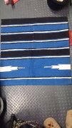 sous-tapis épais bleu