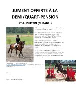 Demi-pension sur jument à St-Augustin (Mirabel)