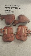 bottes, sangles de cross, bride, collier de chasse, guêtres.
