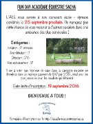 Concours école combiné à l'Académie équestre Sacha