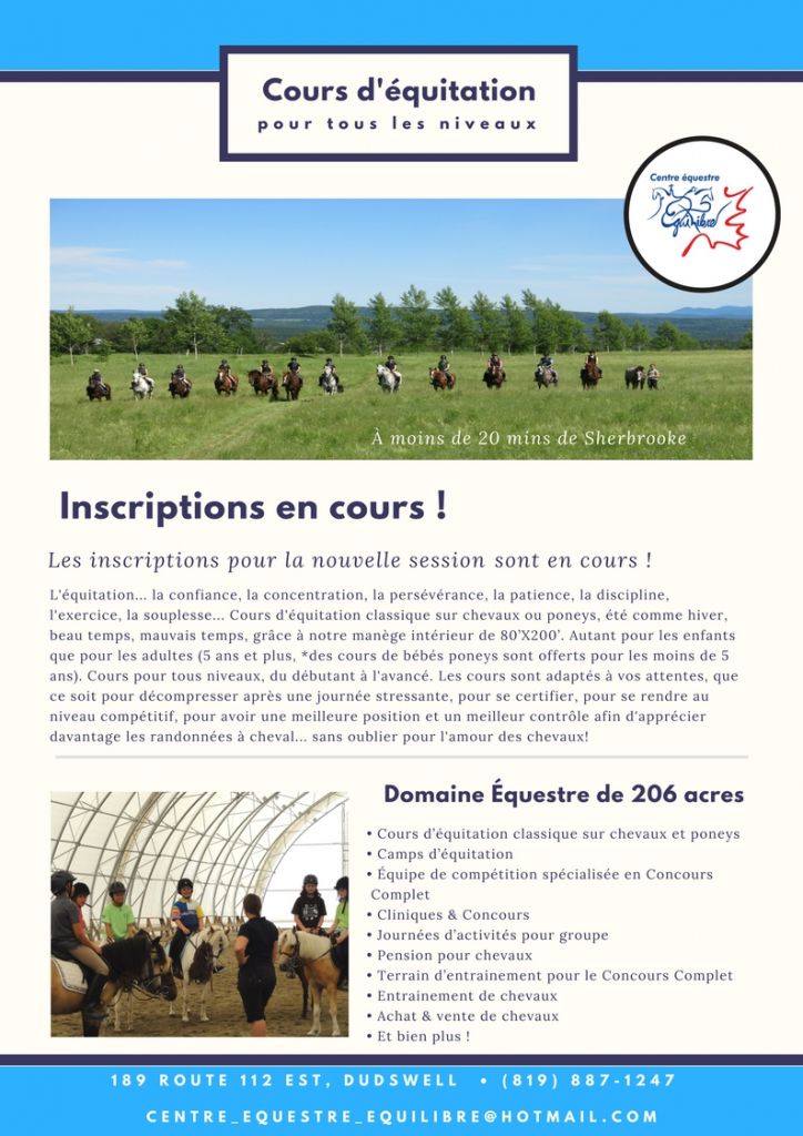 Les inscriptions pour la nouvelle session sont en cours !
