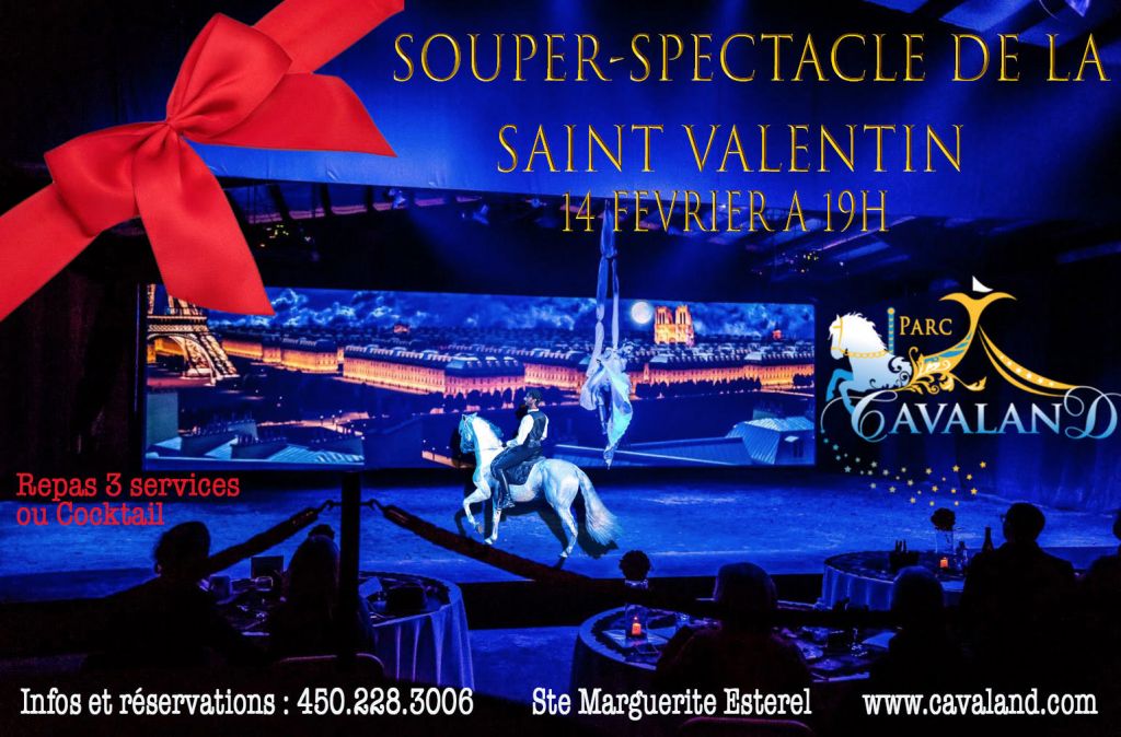 Souper Spectacle Équestre de St Valentin au Parc Cavaland!