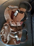 Deux sacoches en tissus pour selle cheval