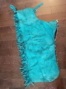 Chaps en suède turquoise