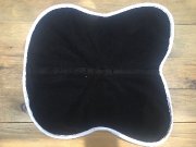 Half pad 2 housses, bleu marine, blanche