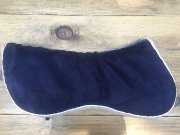 Half pad 2 housses, bleu marine, blanche