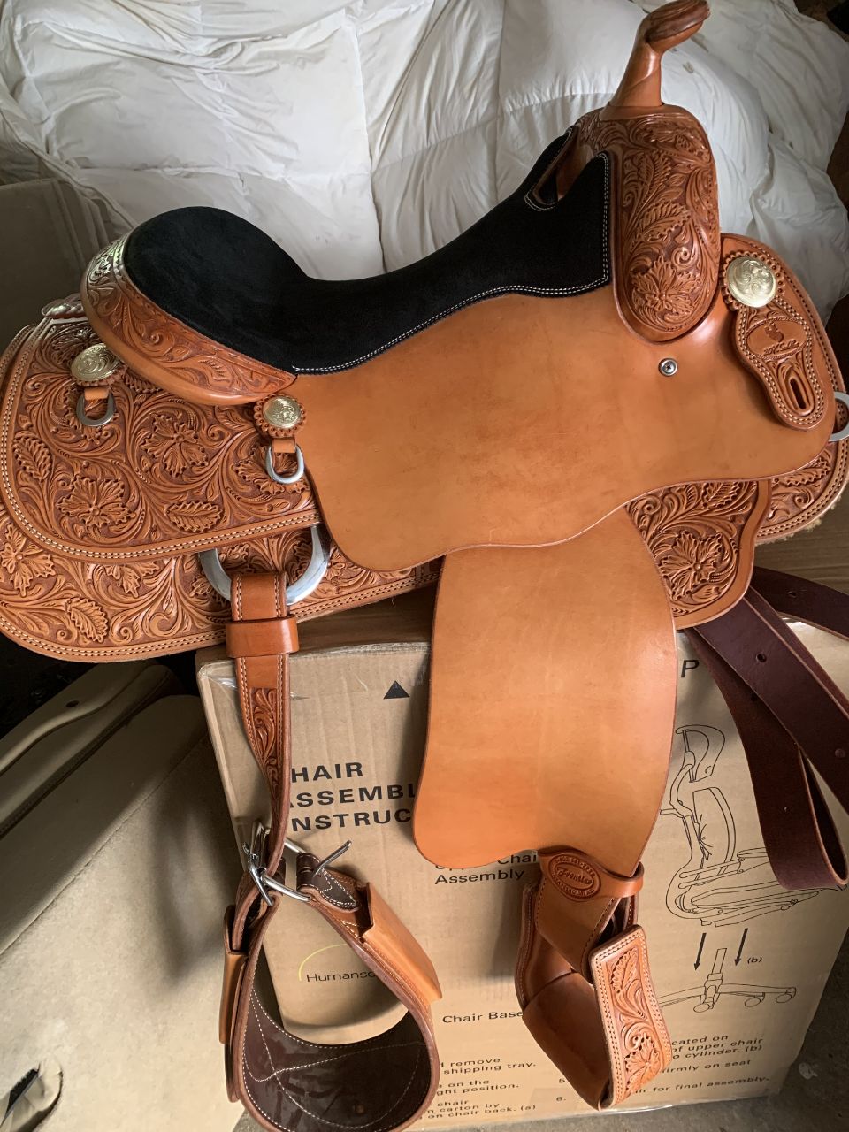 SELLE DE CHEVAL FRONTIER 20X REINER 16'' BLUE NEUF !