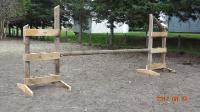 Voici la photo d'un obstacle que mon chum m'a construit l'&eacute;t&eacute; dernier.