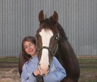 J'ai un cheval. Hubert, un hongre de 8 ans. C'est un Warmblood, et je l'entra&icirc;ne pr&eacute;sentement en vue de concours de dressage et peut-&ecirc;tre de saut....