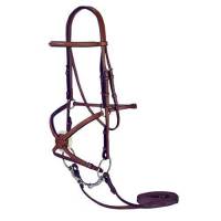 Est ce que c'est de ca vous parler ... ? 
En anglais c'est Figure 8 bridle ...   aussi simple que ca