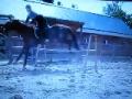 seance de saut avec mousseline 