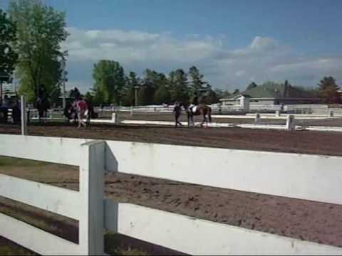 Blainville 23 mai 2010 AERL. Miss Quincy et Moi en entrant dans la carrière :S ouff...